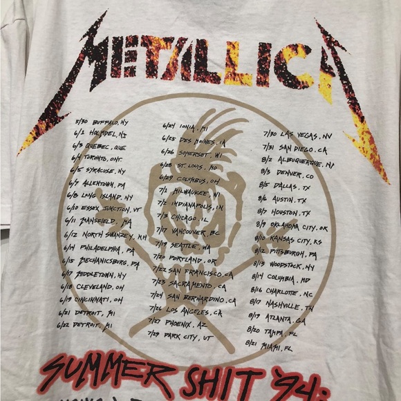 Vintage T-shirt Metallica summer shit 1994s
Single stitch 
9/10 - Picture 3 of 4